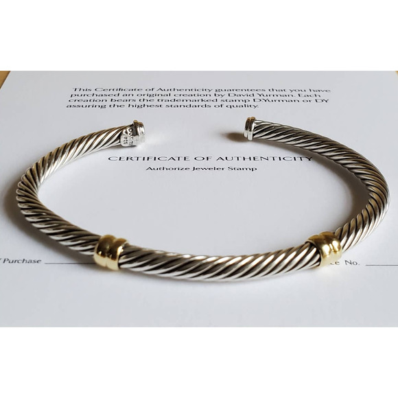 David Yurman Classic Two Station Cuff Bracelet - Picture 2 of 8